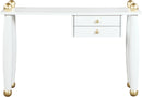 Etro White / Gold Desk/Console - Town Of Bargains Furniture - NY