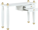 Etro White / Gold Desk/Console - Town Of Bargains Furniture - NY