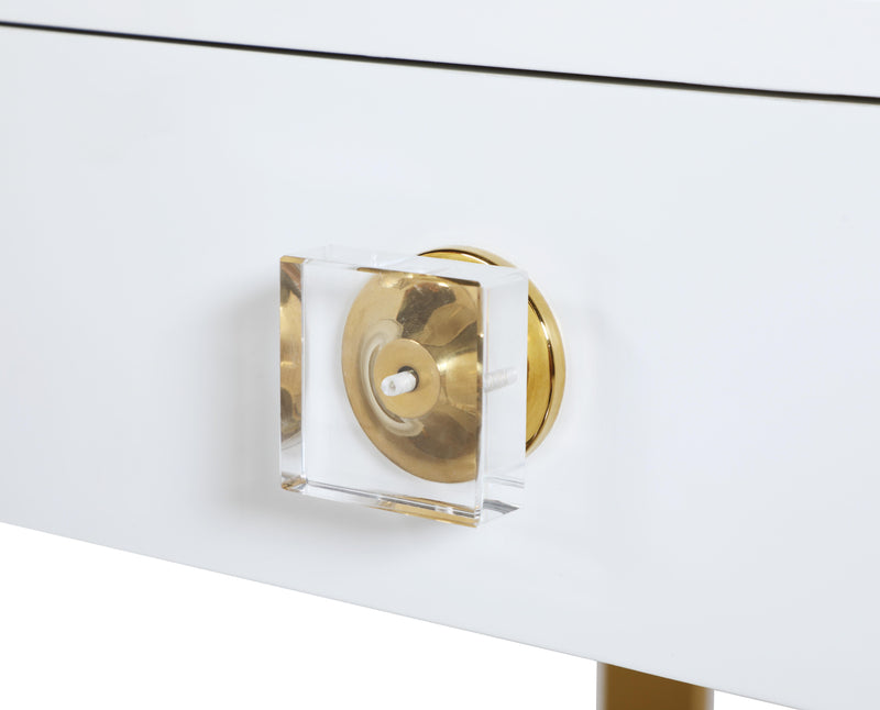 Victoria White / Gold Desk/Console - Town Of Bargains Furniture - NY