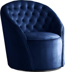 Alessio Navy Velvet Accent Chair - Town Of Bargains Furniture - NY