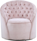 Alessio Pink Velvet Accent Chair - Town Of Bargains Furniture - NY