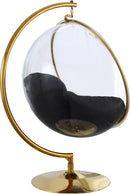 Luna Black Fabric Acrylic Swing Bubble Accent Chair (2 Boxes) - Town Of Bargains Furniture - NY