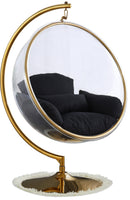 Luna Black Fabric Acrylic Swing Bubble Accent Chair (2 Boxes) - Town Of Bargains Furniture - NY