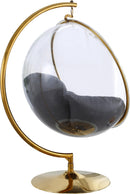 Luna Grey Fabric Acrylic Swing Bubble Accent Chair (2 Boxes) - Town Of Bargains Furniture - NY