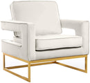 Noah Cream Velvet Accent Chair