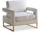 Amelia White Faux Leather Accent Chair