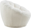 Dream White Faux Sheepskin Fur Accent Chair - Town Of Bargains Furniture - NY