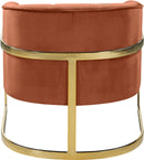 Carter Cognac Velvet Accent Chair - Town Of Bargains Furniture - NY