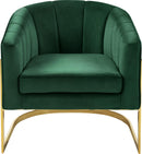 Carter Green Velvet Accent Chair - Town Of Bargains Furniture - NY