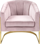 Carter Pink Velvet Accent Chair - Town Of Bargains Furniture - NY