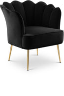 Jester Black Velvet Accent Chair - Town Of Bargains Furniture - NY
