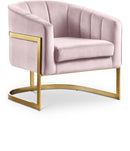 Carter Pink Velvet Accent Chair - Town Of Bargains Furniture - NY