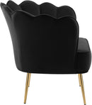 Jester Black Velvet Accent Chair - Town Of Bargains Furniture - NY