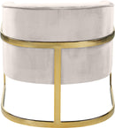 Carter Cream Velvet Accent Chair - Town Of Bargains Furniture - NY