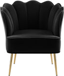 Jester Black Velvet Accent Chair - Town Of Bargains Furniture - NY
