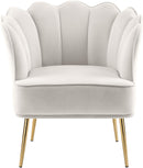 Jester Cream Velvet Accent Chair - Town Of Bargains Furniture - NY