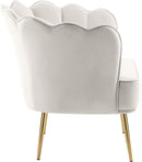 Jester Cream Velvet Accent Chair - Town Of Bargains Furniture - NY