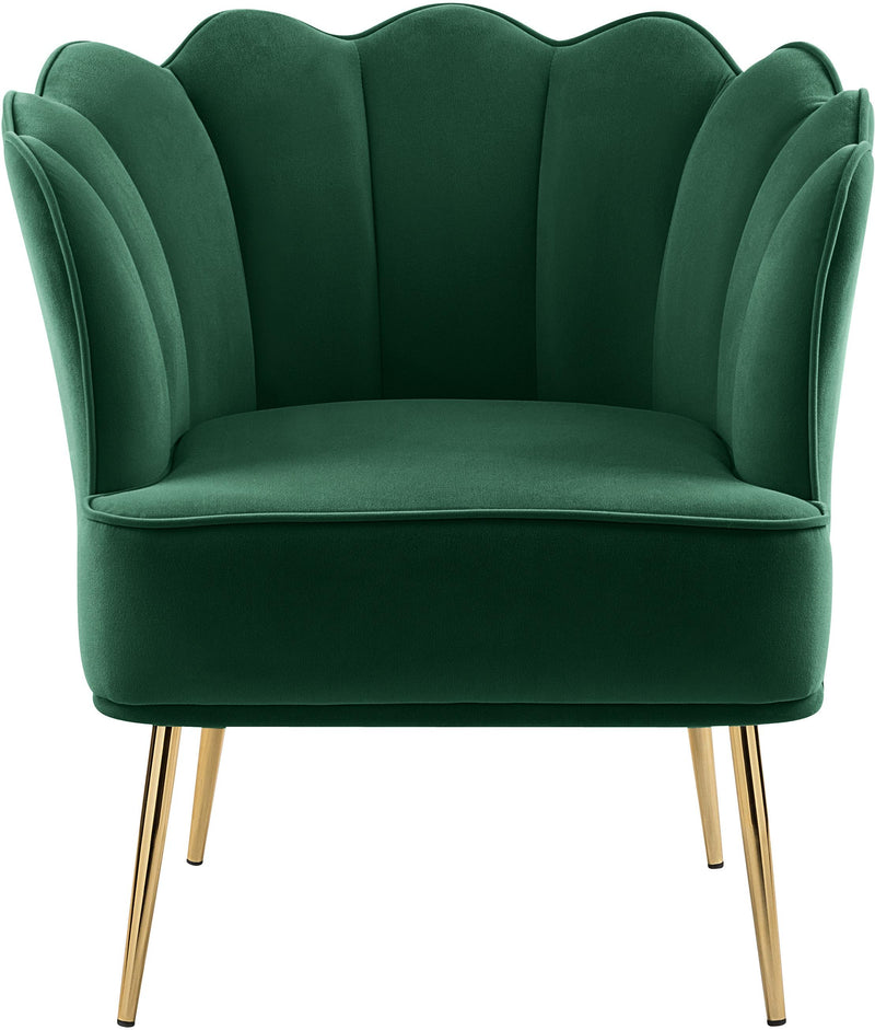 Jester Green Velvet Accent Chair