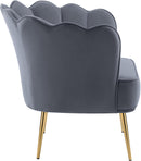 Jester Grey Velvet Accent Chair - Town Of Bargains Furniture - NY