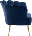 Jester Navy Velvet Accent Chair - Town Of Bargains Furniture - NY