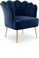 Jester Navy Velvet Accent Chair - Town Of Bargains Furniture - NY