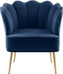 Jester Navy Velvet Accent Chair - Town Of Bargains Furniture - NY