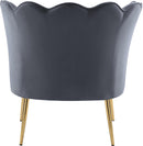 Jester Grey Velvet Accent Chair - Town Of Bargains Furniture - NY