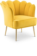 Jester Yellow Velvet Accent Chair - Town Of Bargains Furniture - NY