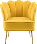 Jester Yellow Velvet Accent Chair - Town Of Bargains Furniture - NY