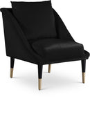 Elegante Black Velvet Accent Chair - Town Of Bargains Furniture - NY