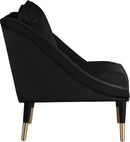 Elegante Black Velvet Accent Chair - Town Of Bargains Furniture - NY