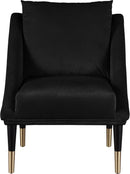 Elegante Black Velvet Accent Chair - Town Of Bargains Furniture - NY