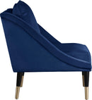 Elegante Navy Velvet Accent Chair - Town Of Bargains Furniture - NY