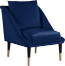 Elegante Navy Velvet Accent Chair - Town Of Bargains Furniture - NY