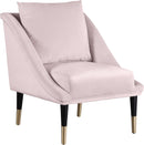 Elegante Pink Velvet Accent Chair - Town Of Bargains Furniture - NY