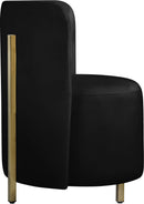 Rotunda Black Velvet Accent Chair - Town Of Bargains Furniture - NY