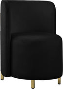 Rotunda Black Velvet Accent Chair - Town Of Bargains Furniture - NY