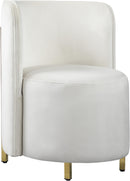 Rotunda Cream Velvet Accent Chair - Town Of Bargains Furniture - NY