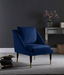 Elegante Navy Velvet Accent Chair - Town Of Bargains Furniture - NY