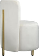 Rotunda Cream Velvet Accent Chair - Town Of Bargains Furniture - NY