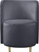 Rotunda Grey Velvet Accent Chair - Town Of Bargains Furniture - NY