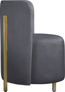 Rotunda Grey Velvet Accent Chair - Town Of Bargains Furniture - NY