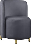 Rotunda Grey Velvet Accent Chair - Town Of Bargains Furniture - NY
