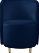 Rotunda Navy Velvet Accent Chair - Town Of Bargains Furniture - NY