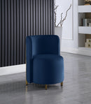 Rotunda Navy Velvet Accent Chair - Town Of Bargains Furniture - NY