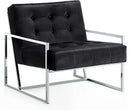 Alexis Black Velvet Accent Chair - Town Of Bargains Furniture - NY