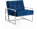 Alexis Navy Velvet Accent Chair - Town Of Bargains Furniture - NY