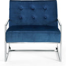 Alexis Navy Velvet Accent Chair - Town Of Bargains Furniture - NY