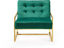 Pierre Green Velvet Accent Chair - Town Of Bargains Furniture - NY