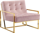 Pierre Pink Velvet Accent Chair - Town Of Bargains Furniture - NY